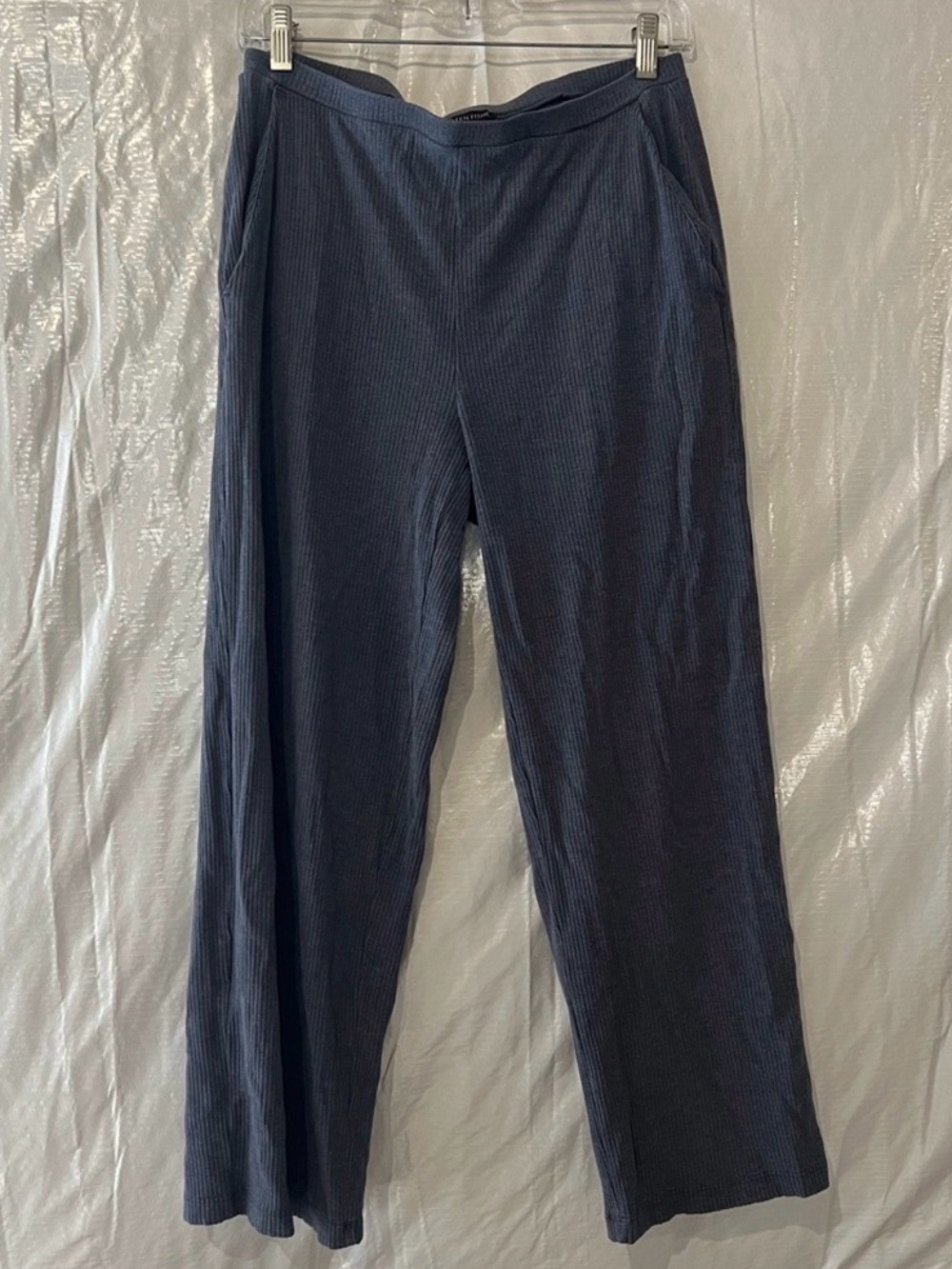 Eileen Fisher Blue Ribbed Pants Size Small